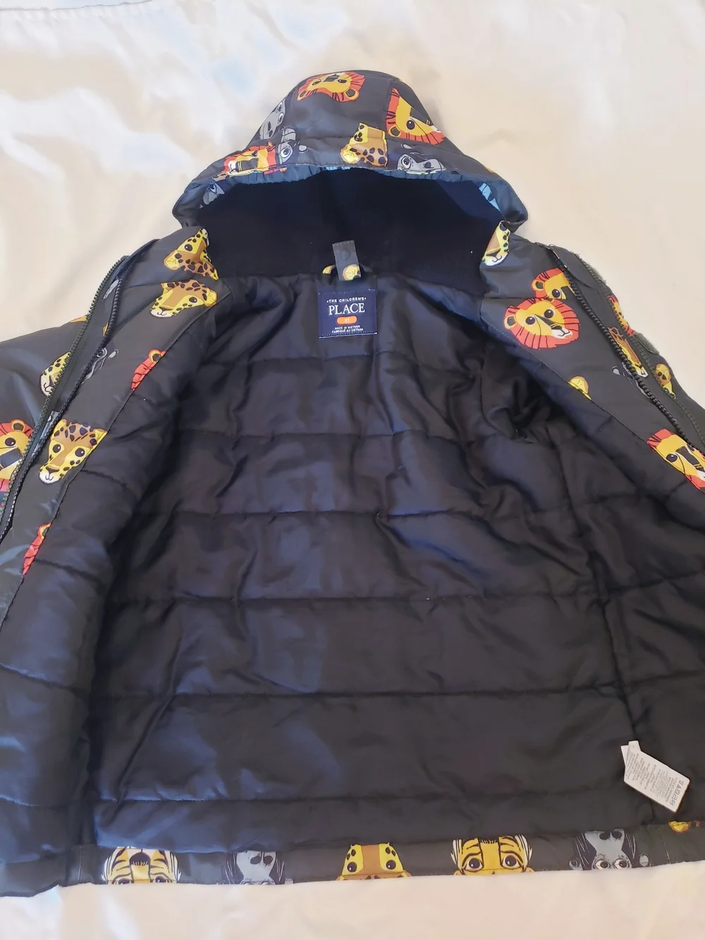 5T The Children's Place 3 In 1 Winter Jacket with Jungle Animal Print